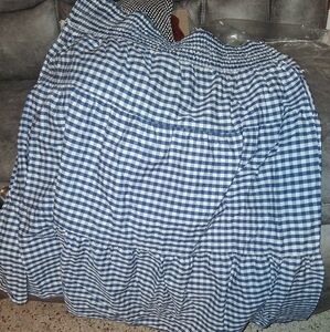 Plus Size 3x Blue and White Gingham Skirt Nee With Tags.